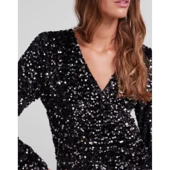 PIECES dame kjole PCKAM - Black Silver Online