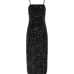 PIECES dame kjole PCKAM - Black Black sequins Discount