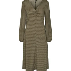 PIECES dame kjole PCLUNA - Deep Lichen Green SKY CAPTAIN Outlet