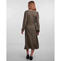 PIECES dame kjole PCLUNA - Deep Lichen Green SKY CAPTAIN Outlet