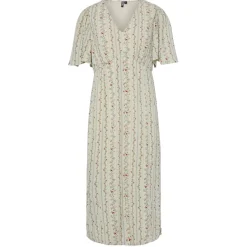 PIECES DAME KJOLE PCTAITLYN - Birch Striped Flower Best