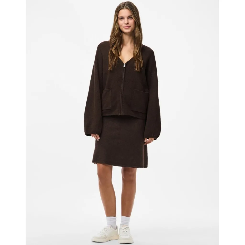 PIECES Dame Nederdel PCJunna - Hot Fudge Melange Discount