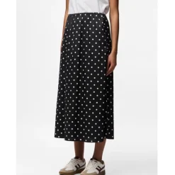 PIECES dame nederdel PCJYTTA - Black White Dots Clearance
