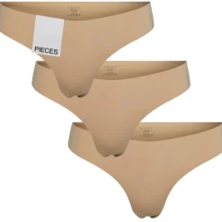 PIECES dame 3-pack thong PCNAMEE - Nude Online