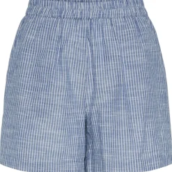 PIECES dame shorts PCAPIA - Coronet Blue Stripes Bright white Online