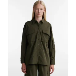 PIECES dame skjorte PCDRE - Deep Lichen Green New