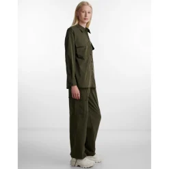 PIECES dame skjorte PCDRE - Deep Lichen Green New