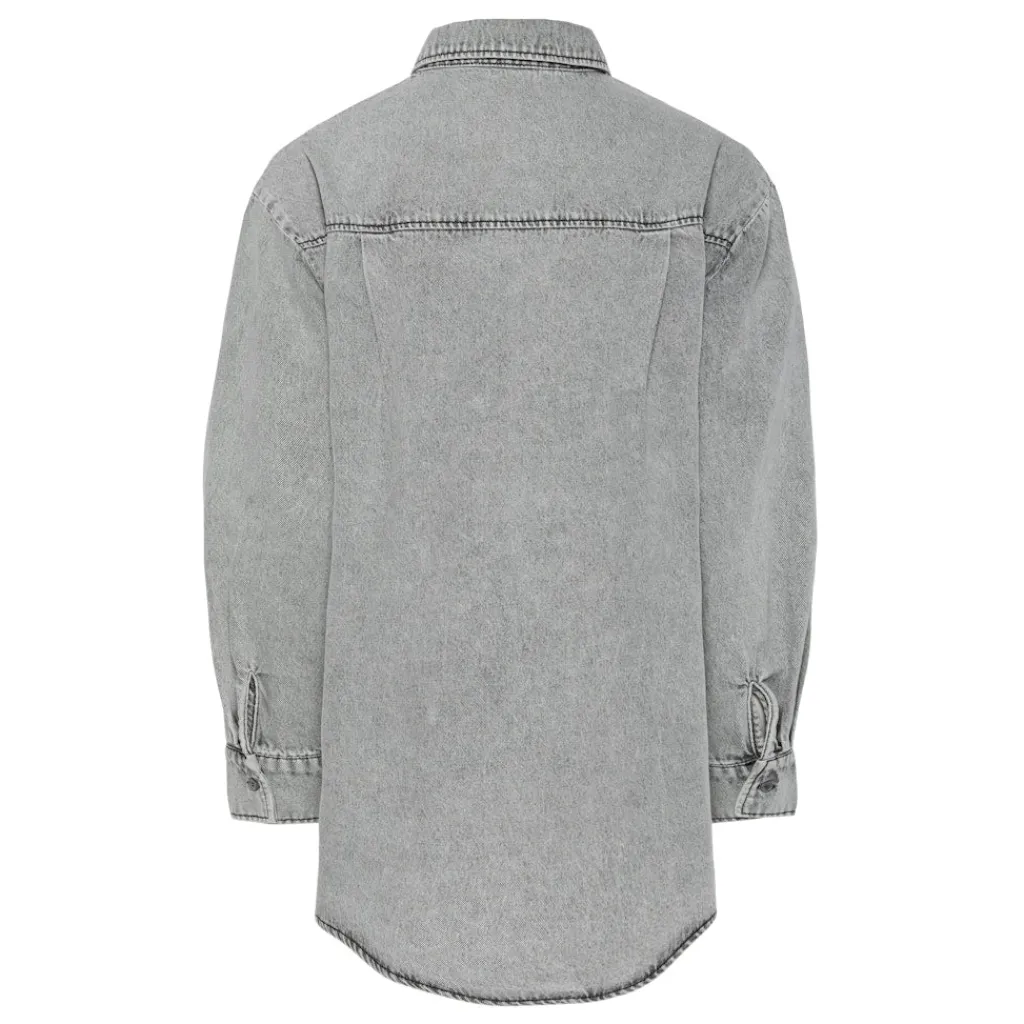PIECES dame skjorte PCMAISIE - Grey Denim Hot