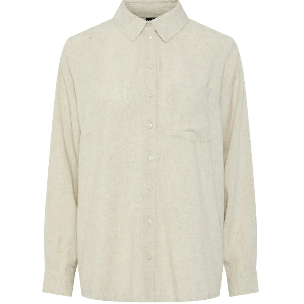 PIECES dame skjorte PCPIA - Birch Detail MELANGE Sale