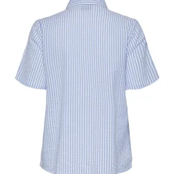 PIECES dame skjorte PCSALLY - Hydrangea CLOUD DANCER Clearance