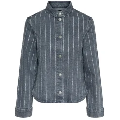 PIECES dame skjorte PCSIFFI - Grey Denim RHINESTONE Online