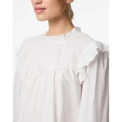 PIECES dame skjorte PCVELA - Bright White