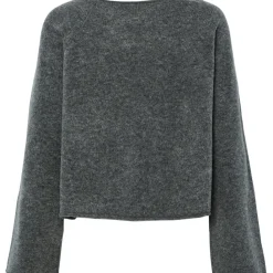 PIECES dame strik cardigan PCJIKO - Medium grey melange