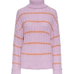 PIECES dame strik PCALEXANDRA - Pastel Lavender PERSIMMON ORANGE Sale