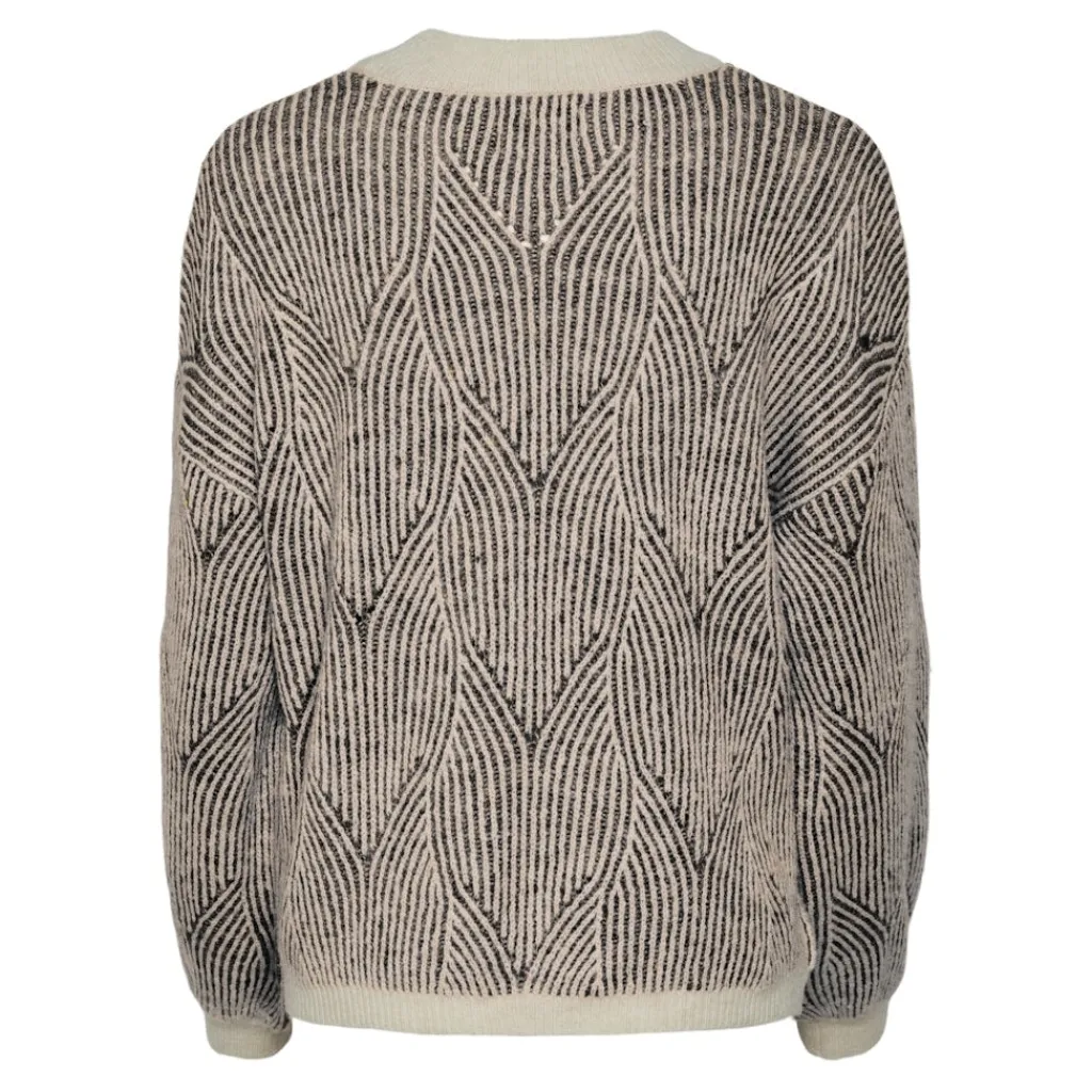 PIECES dame strik PCJENNA - Whitecap Gray black Outlet