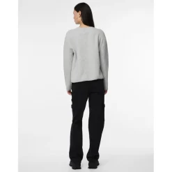 PIECES dame strik PCSILLY - Light Grey Sale