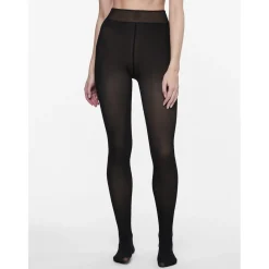 PIECES dame strømpebukser PCSOPHIE - Black NUDE FLEECE Discount