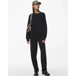 PIECES dame sweatshirt PCCHILLI - Black Discount