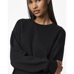 PIECES dame sweatshirt PCCHILLI - Black Discount
