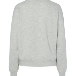 PIECES dame sweatshirt PCCHILLI - Light Grey Melange Outlet