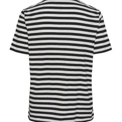 PIECES dame tee PCRIA - Black Bright White Sale