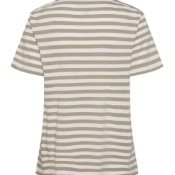 PIECES dame tee PCRIA - Silver Mink BRIGHT WHITE Discount