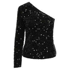 PIECES dame top PCKAM - Black Black sequins Sale