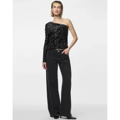PIECES dame top PCKAM - Black Black sequins Sale