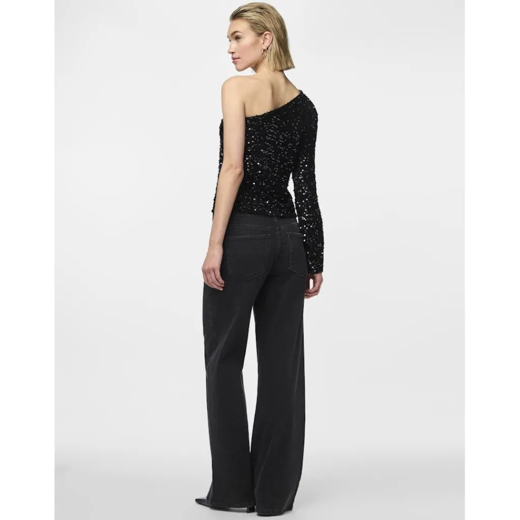 PIECES dame top PCKAM - Black Black sequins Sale