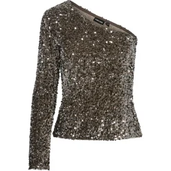 PIECES dame top PCKAM - Morel Silver sequins Outlet
