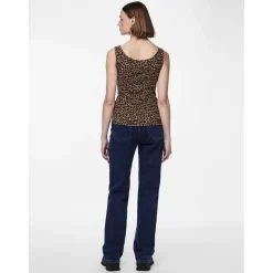 PIECES dame top PCKITTE - Black Leo Hot