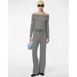 PIECES dame top PCLAYA - Bright White Black Discount