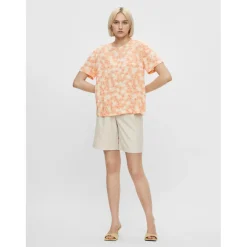 PIECES dame top PCNYA - Apricot Clearance