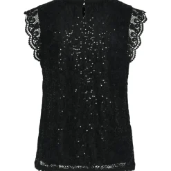 PIECES dame top PCOLLINE - Black