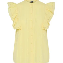 PIECES dame top PCSIKKA - pale banana Outlet