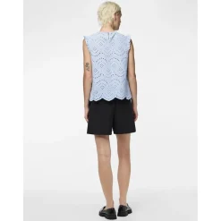PIECES dame top PCVILDE - Cashmere Blue Online