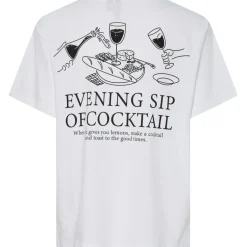 PIECES dame t-shirt PCALMA - Bright White BLACK EVENING ZIP