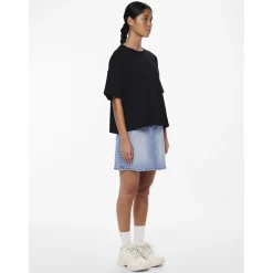 PIECES dame T-shirt PCCHILLI SUMMER - Black