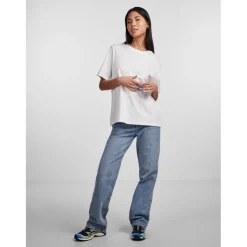 PIECES dame t-shirt PCRIA - Bright White