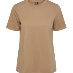 PIECES dame t-shirt PCRIA - Silver Mink Hot