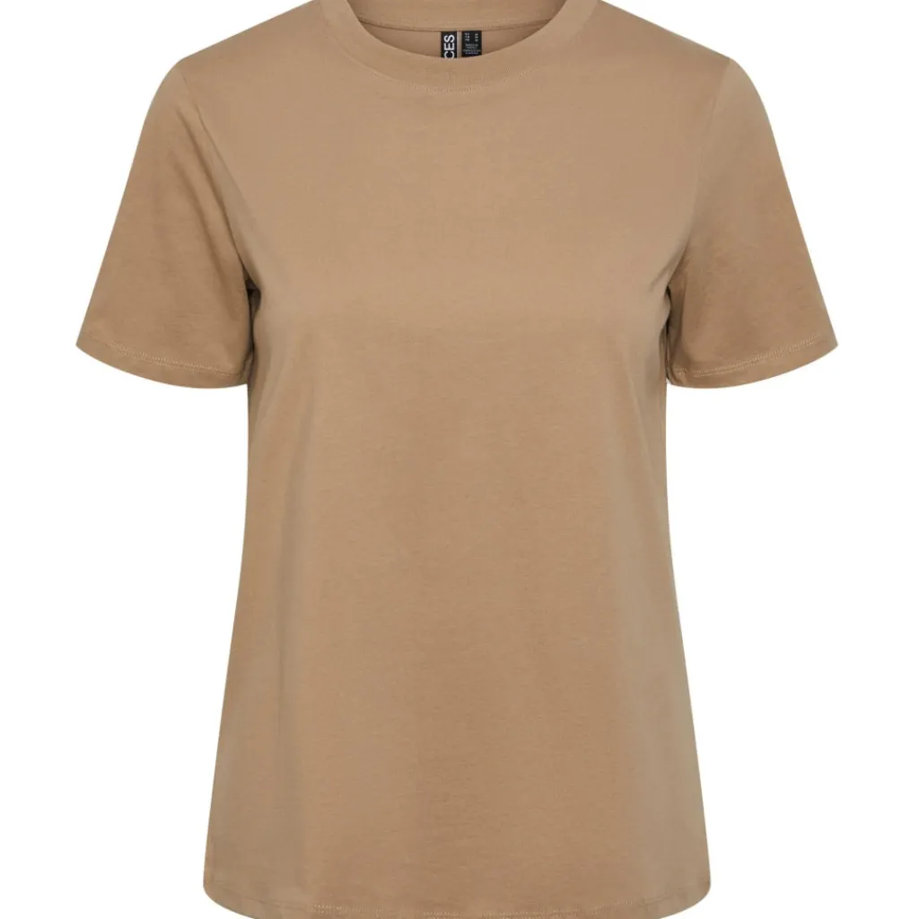 PIECES dame t-shirt PCRIA - Silver Mink Hot