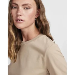 PIECES dame t-shirt PCRIA - Silver Mink Hot