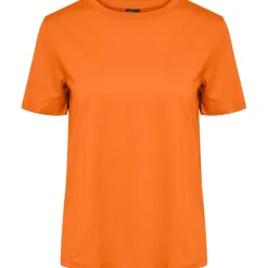 PIECES dame t-shirt PCRIA - Persimmon Orange Outlet