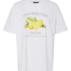 PIECES dame t-shirt PCTHEA - Bright White LIMONI Online