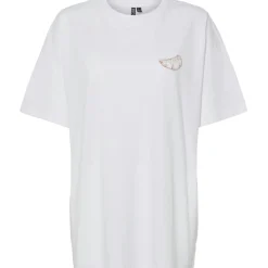 PIECES dame t-shirt PCTRIXIE - Bright White SUNBURN CROISSANT Best