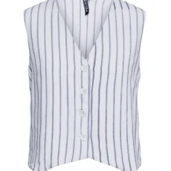 PIECES dame vest PCPIA - Bright White Navy blazer Clearance