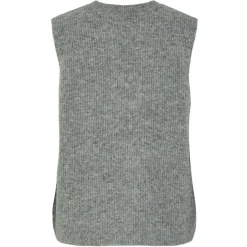 PIECES dame vest PCSILLY - Medium grey melange