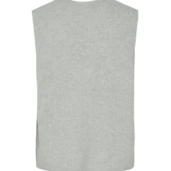 PIECES dame vest PCSILLY - Light Grey Melange Clearance