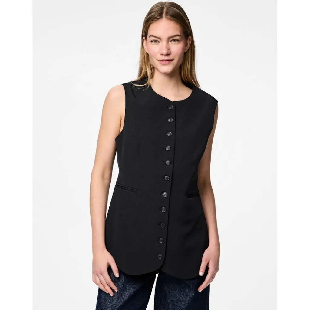 PIECES dame vest PCTEMPRE - Black Sale