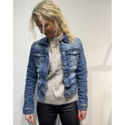 Place du Jour dame denim jakke 60021-1 - Dark Blue Denim Sale